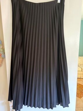 J.Crew Black Gwyneth Pleated Skirt